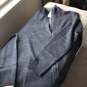 Transcript Men’s zip up sweater in gray.  NWT!